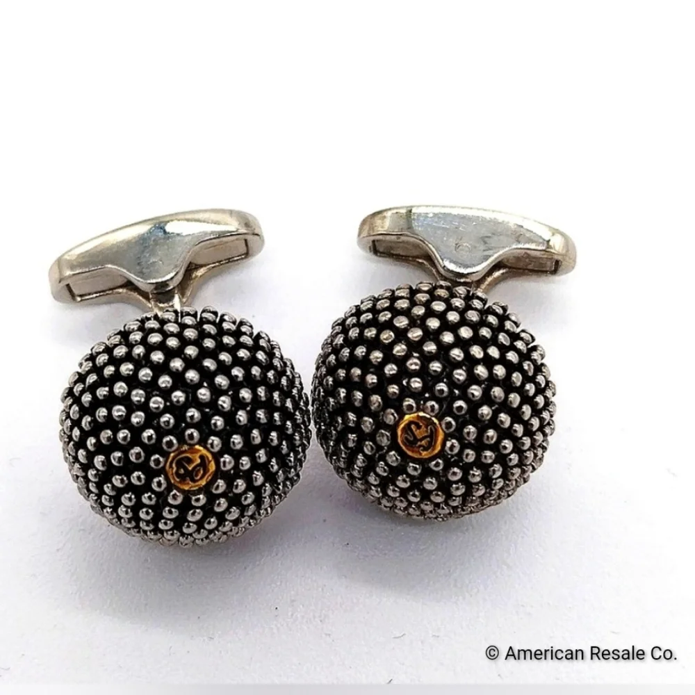 Vintage Paul Smith Round Dot Cuff Links Set